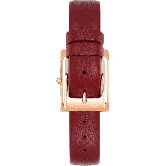 Women\'s Faux Leather Strap Crystal Lens Purple/Rose Tone Buckle Closure Watch main image 5